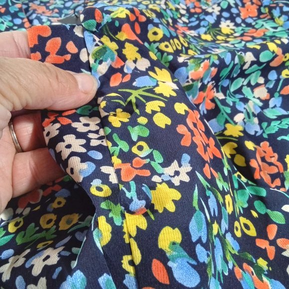Nasty Gal Button Down V Neck Floral Print Tea Mini Dress Size 8 - Picture 6 of 9